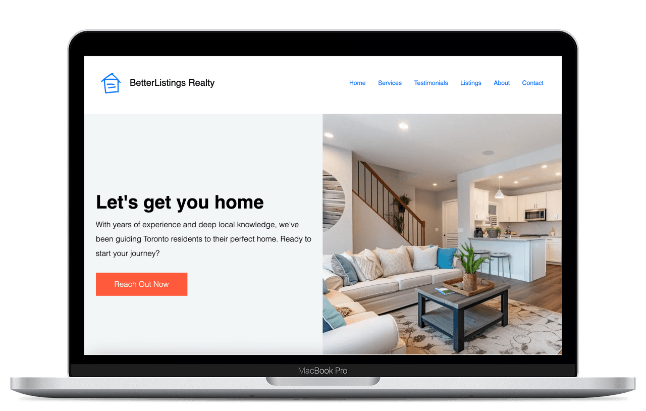 Real estate agent website