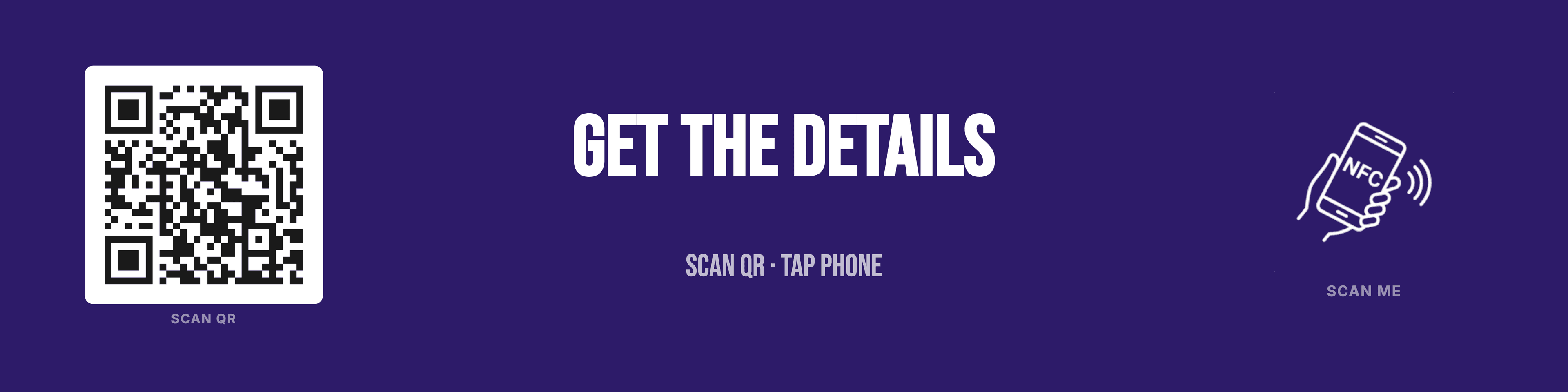 Bold purple sign rider