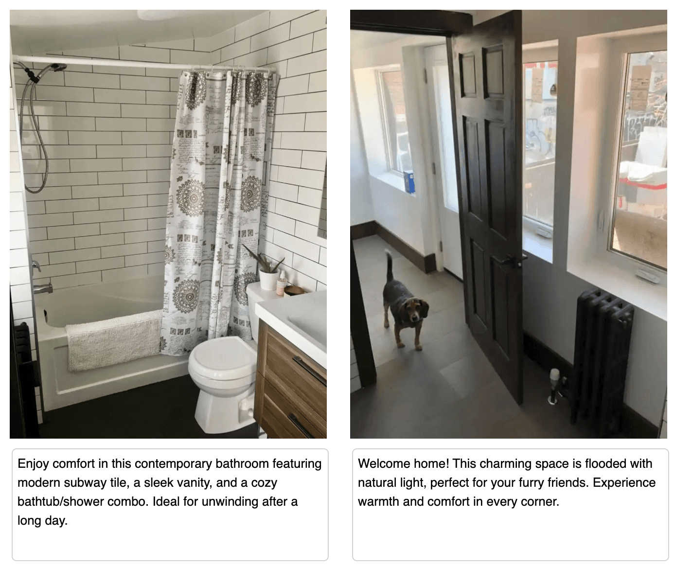 Example image captions