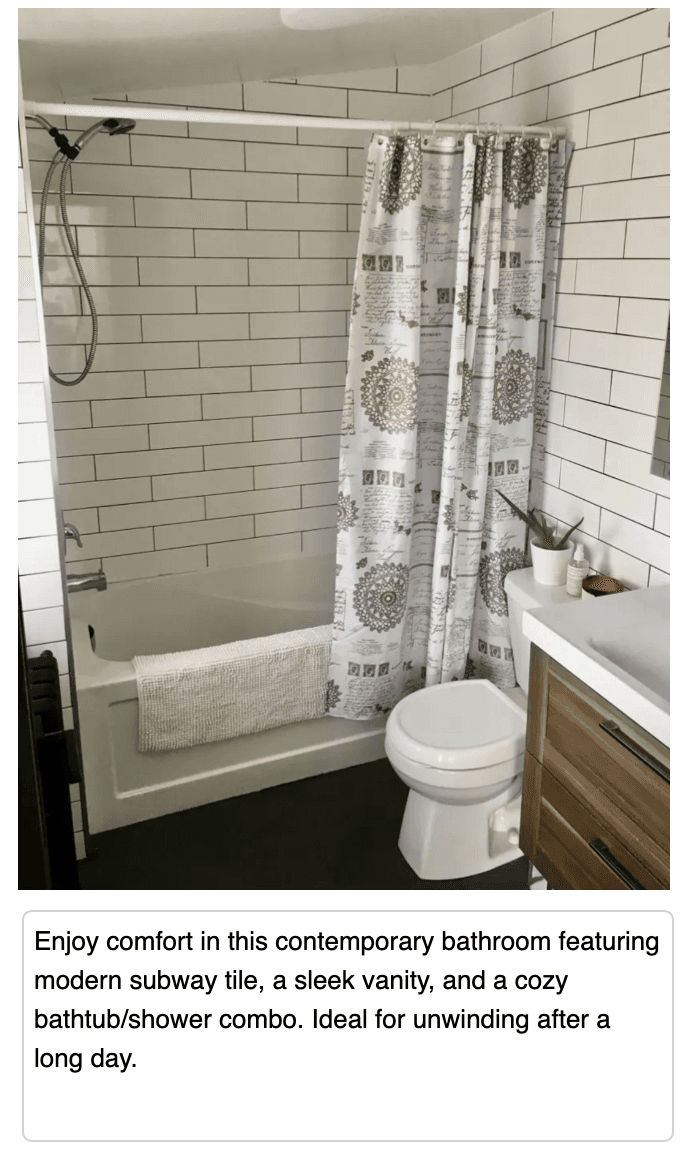 Example image captions