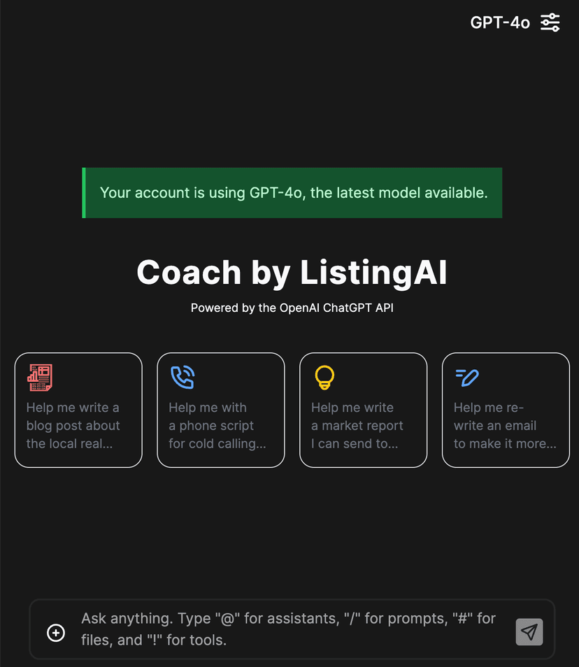 OpenAI powered Chatbot - Coach