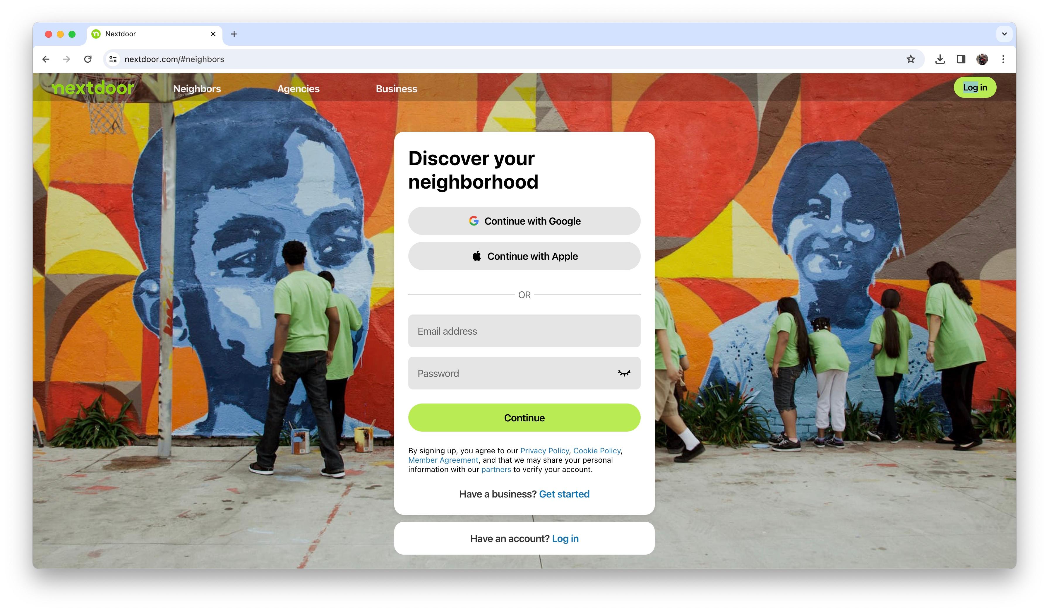 Parkbench landing page image
