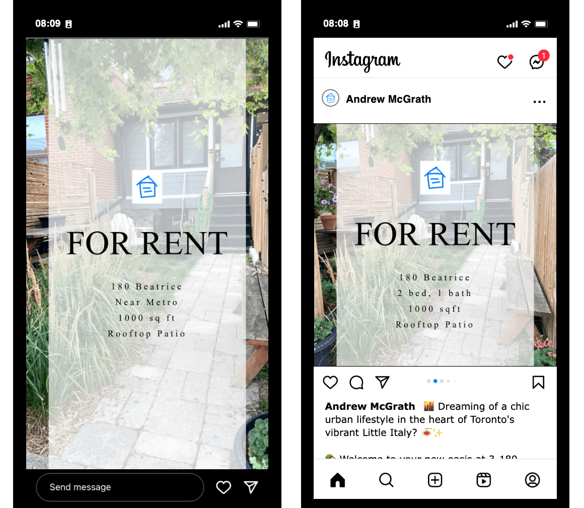 Example social media post