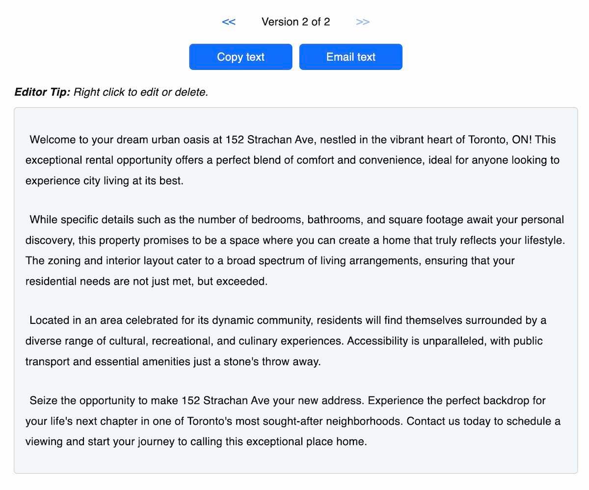 Image showing the copy and paste feature of the AI assistant
