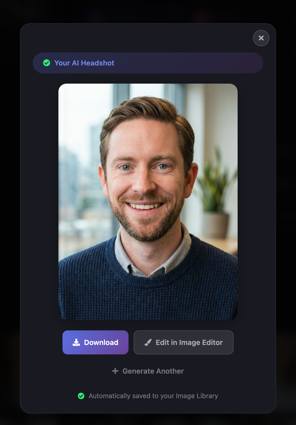 AI Generated Professional Headshot